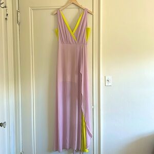 BCBG MaxAzria dress. Lilac and neon yellow. Size 4
